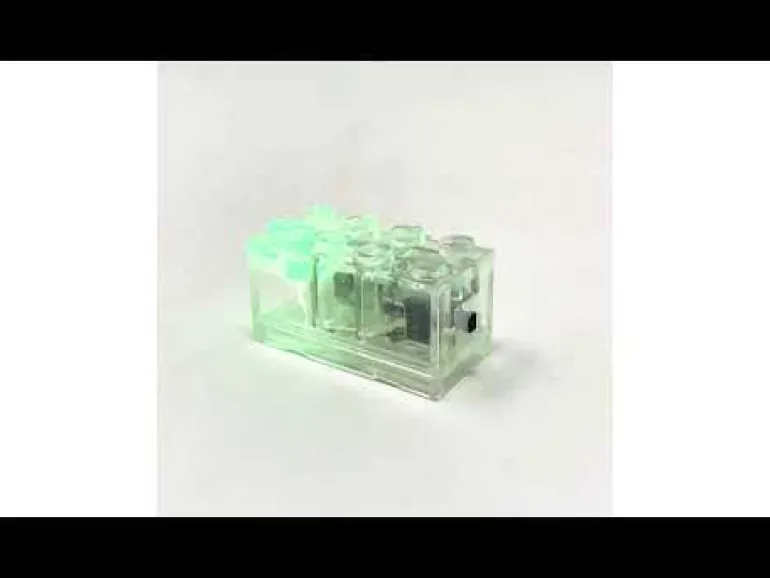 The Brick Show Shop Light-Up 2x3 Brick (Flashing Multi Colored Light) - Compatible w/ LEGO