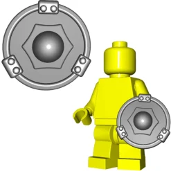 The Brick Show Shop Medieval Buckler Shield - LEGO Minifigure Compatible (Brick Warriors)