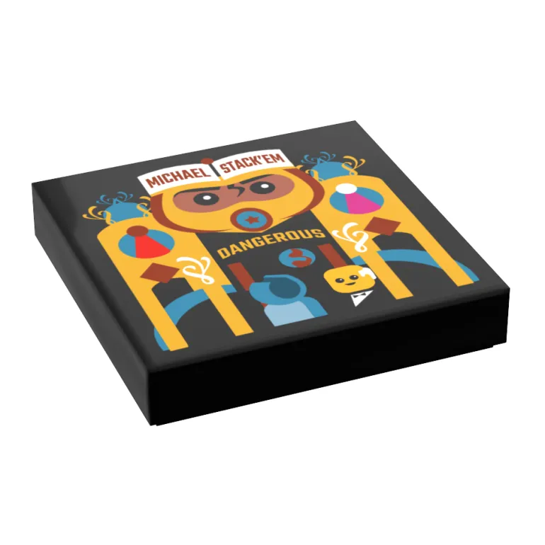The Brick Show Shop Michael Stack'em, Dangerous - B3 Customs ® Music Album Cover (2x2 Tile