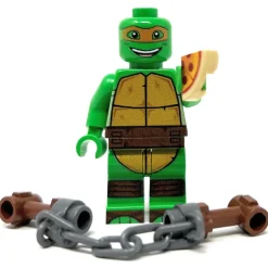 The Brick Show Shop Mikey Orange Fighter Turtle - Custom Minifig made using LEGO parts