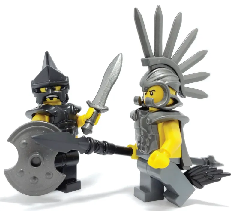 The Brick Show Shop Minifigure Bladed Helm, Brick Warriors - LEGO Minifigure Compatible