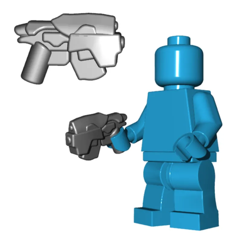 The Brick Show Shop Minifigure Head Hunter Pistol Weapon, Brick Warriors - LEGO Compatible
