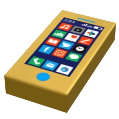 The Brick Show Shop Mobile Phone - B3 Customs Printed 1x2 Tile made using LEGO parts