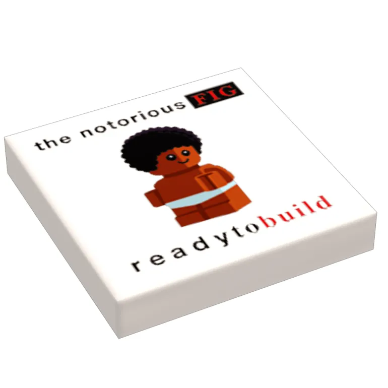 The Brick Show Shop Notorious FIG, Ready to Build Music Album Cover (2x2 Tile) made using
