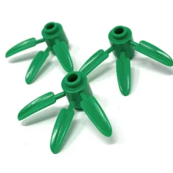 The Brick Show Shop Plant, Round 1 x 1 with 3 Bamboo Leaves (Set of 3) - Official LEGO® Pa