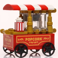 The Brick Show Shop Popcorn Vending Cart Building Set made using LEGO parts