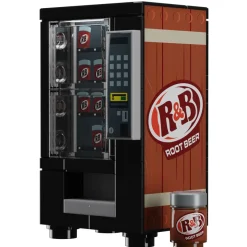 The Brick Show Shop R & B Root Beer - B3 Customs Soda Vending Machine made using LEGO parts