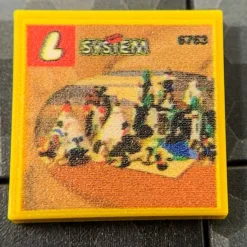 The Brick Show Shop Rapid River Village Western Set 6763 - Custom Printed 2x2 Tile