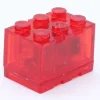 The Brick Show Shop Red Light-Up 2x3 Brick (Red Light) - Compatible w/ LEGO