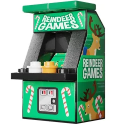 The Brick Show Shop Reindeer Games Arcade Machine Toy Building Kit made using LEGO parts -