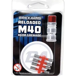 The Brick Show Shop Reloaded M40 HEDP Grenade 8-Pack (Silver/Red) - BrickArms, LEGO compatible