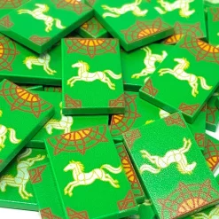 The Brick Show Shop Rohan Banner (LOTR) - B3 Customs Printed 2x3 Tile