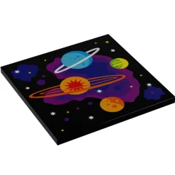 The Brick Show Shop 80's and 90's Arcade Carpet 6x6 Tiles (Planets) made with LEGO parts -