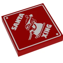The Brick Show Shop Santa Xing Sign made using LEGO part - B3 Customs