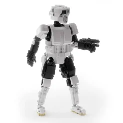 The Brick Show Shop Scout Trooper 9” Buildable Figure MOC made using LEGO parts