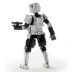 The Brick Show Shop Scout Trooper 9” Buildable Figure MOC made using LEGO parts