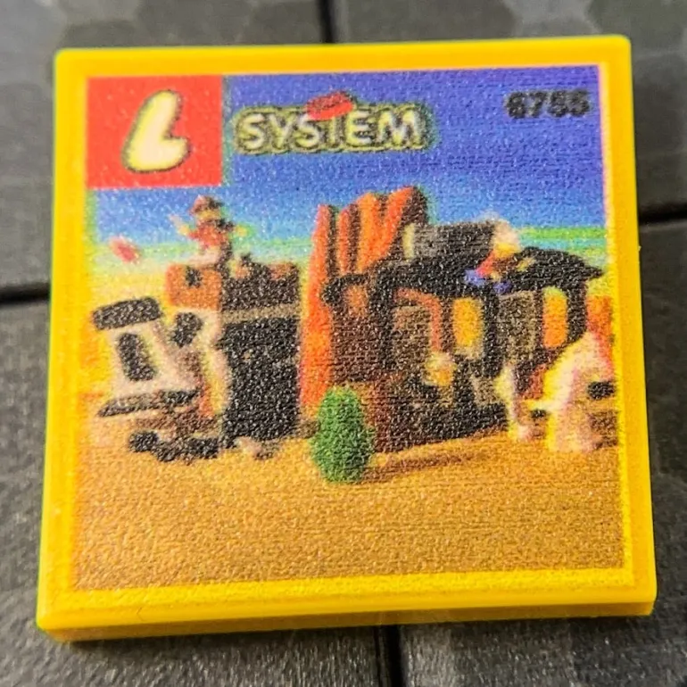 The Brick Show Shop Sheriff's Lock-Up Western Set 6755 - Custom Printed 2x2 Tile