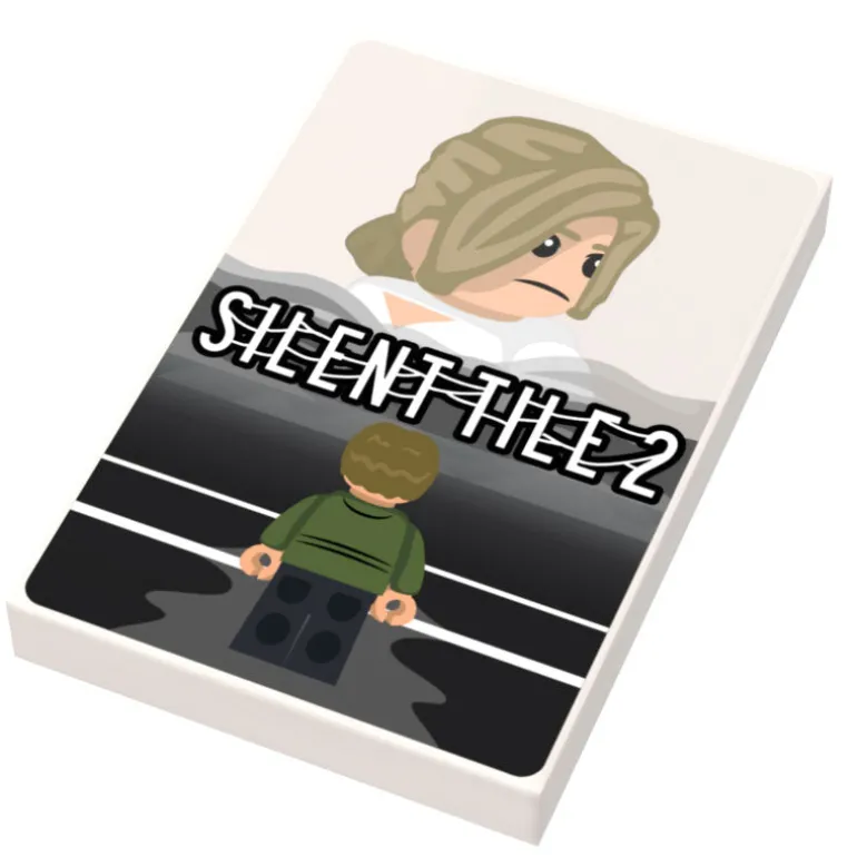 The Brick Show Shop Silent Tile 2 Video Game Cover (2x3 Tile) made using LEGO part - B3 Cu