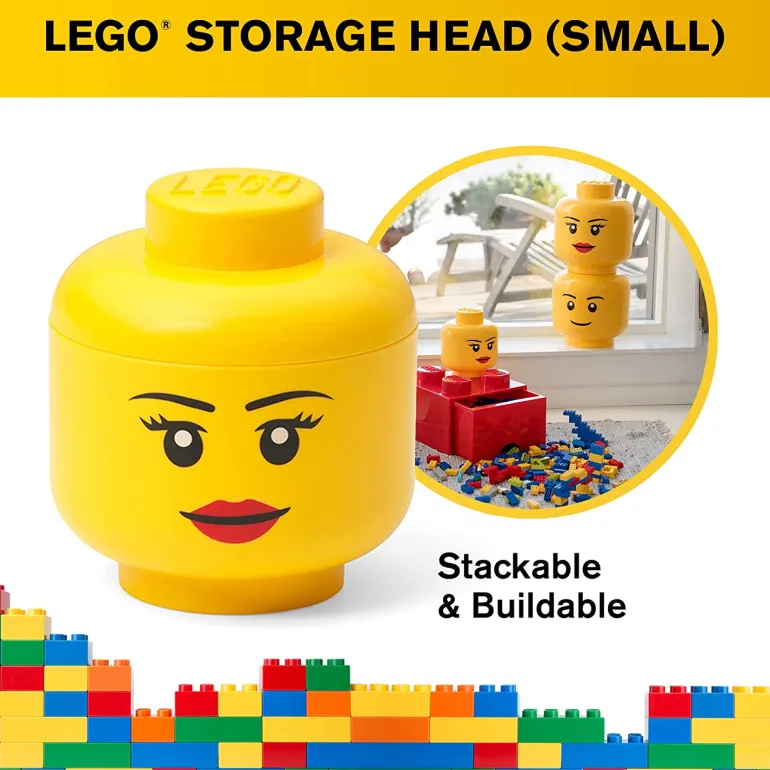 The Brick Show Shop Small LEGO Storage Girl Head - Room Copenhagen