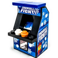 The Brick Show Shop Snowball Fight Arcade Machine made using LEGO parts - B3 Customs