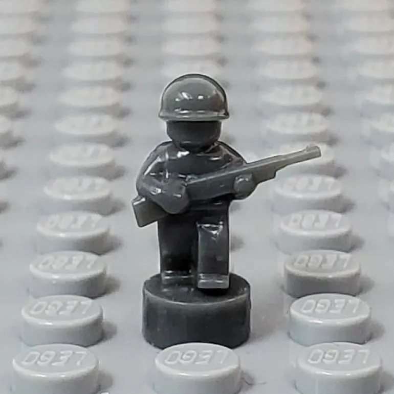 The Brick Show Shop Soldier Walking with Rifle Up - Nano Military Soldier for LEGO