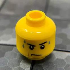 The Brick Show Shop Stern Male with Sweat Droplets (Yellow Flesh) - Official LEGO® Minifig