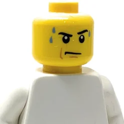 The Brick Show Shop Stern Male with Sweat Droplets (Yellow Flesh) - Official LEGO® Minifig