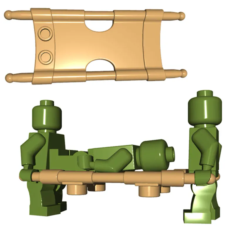 The Brick Show Shop Stretcher for LEGO Minifigures - Brick Warriors