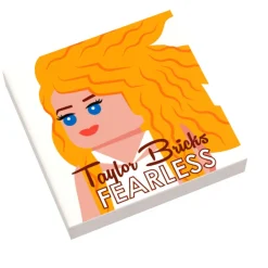 The Brick Show Shop Taylor Bricks Fearless Music Album Cover (2x2 Tile) made using LEGO pa