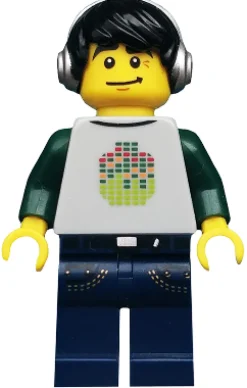 The Brick Show Shop Techno DJ (No Accessories) - LEGO Series 8 Collectible Minifigure (201