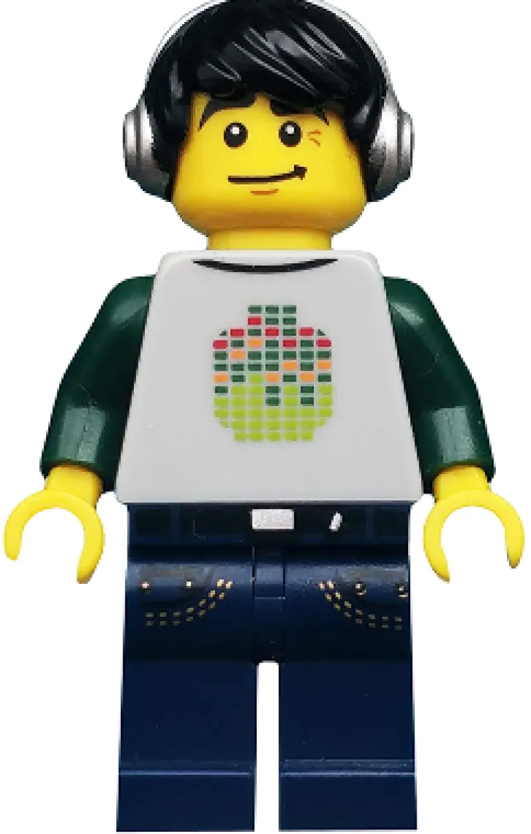 The Brick Show Shop Techno DJ (No Accessories) - LEGO Series 8 Collectible Minifigure (201