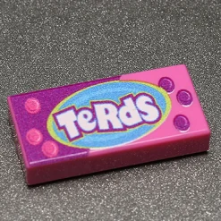The Brick Show Shop Terds - Custom Printed 1x2 Tile
