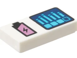 The Brick Show Shop Tile 1 x 2 with Battery Charger and Bar Graph Pattern - Official LEGO®