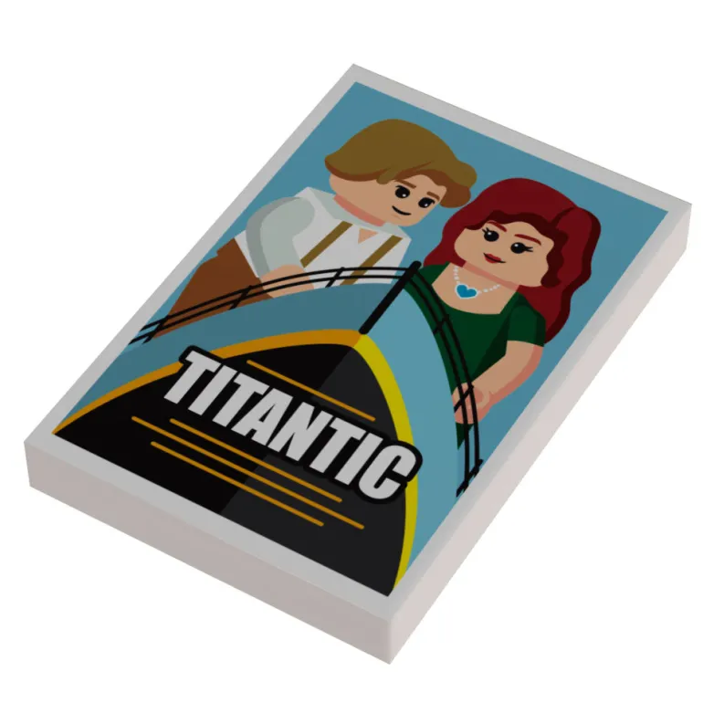 The Brick Show Shop Titanic Movie Cover (2x3 Tile) - B3 Customs made using LEGO parts