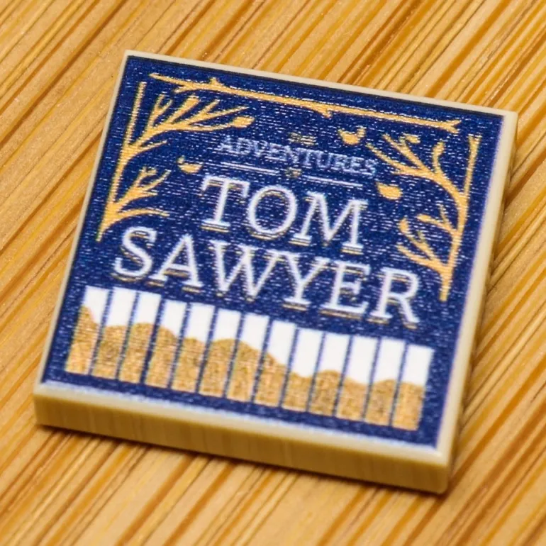 The Brick Show Shop Tom Sawyer - Custom Book (2x2 Tile)