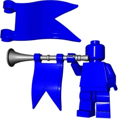 The Brick Show Shop Trumpet Flag, Brick Warriors - LEGO Minifigure Compatible