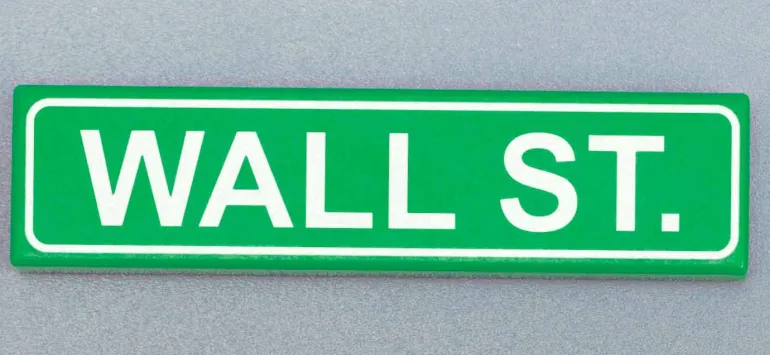 The Brick Show Shop Wall St. (Street Signage) - Custom Part (1x4 Tile)
