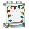 The Brick Show Shop Window with Christmas Lights made using LEGO part 1x2x2 Panel - B3 Cus