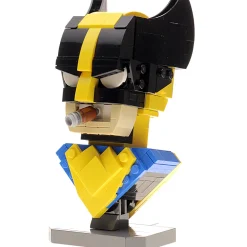 The Brick Show Shop Wolverine Bust MOC made using LEGO bricks