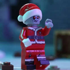 The Brick Show Shop Zombie Santa Minifig made using LEGO parts - B3 Customs